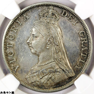 1887年☆ダブルフローリン銀貨☆イギリス 英国☆ビクトリア ヴィクトリア-